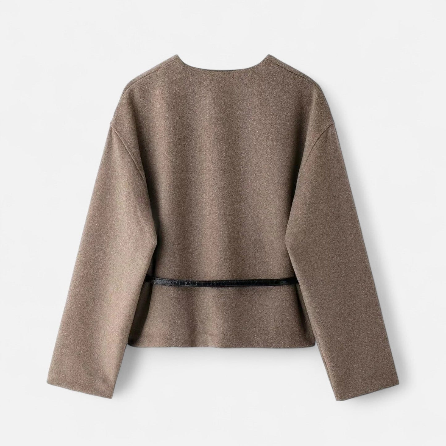 Dames Wikkeljas – Elegante Wrap-Coat Met Ceintuur
