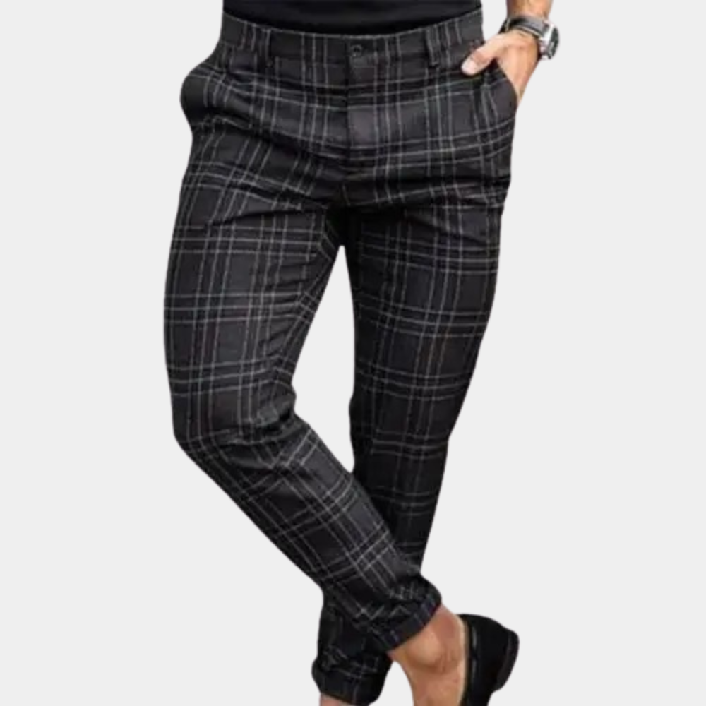 Lenn – Heren Geruite Broek Slim Fit Comfortabel Stijlvol