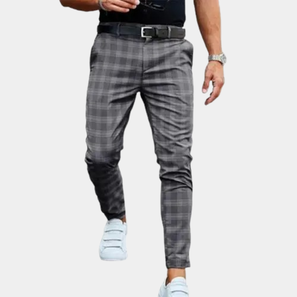 Lenn – Heren Geruite Broek Slim Fit Comfortabel Stijlvol