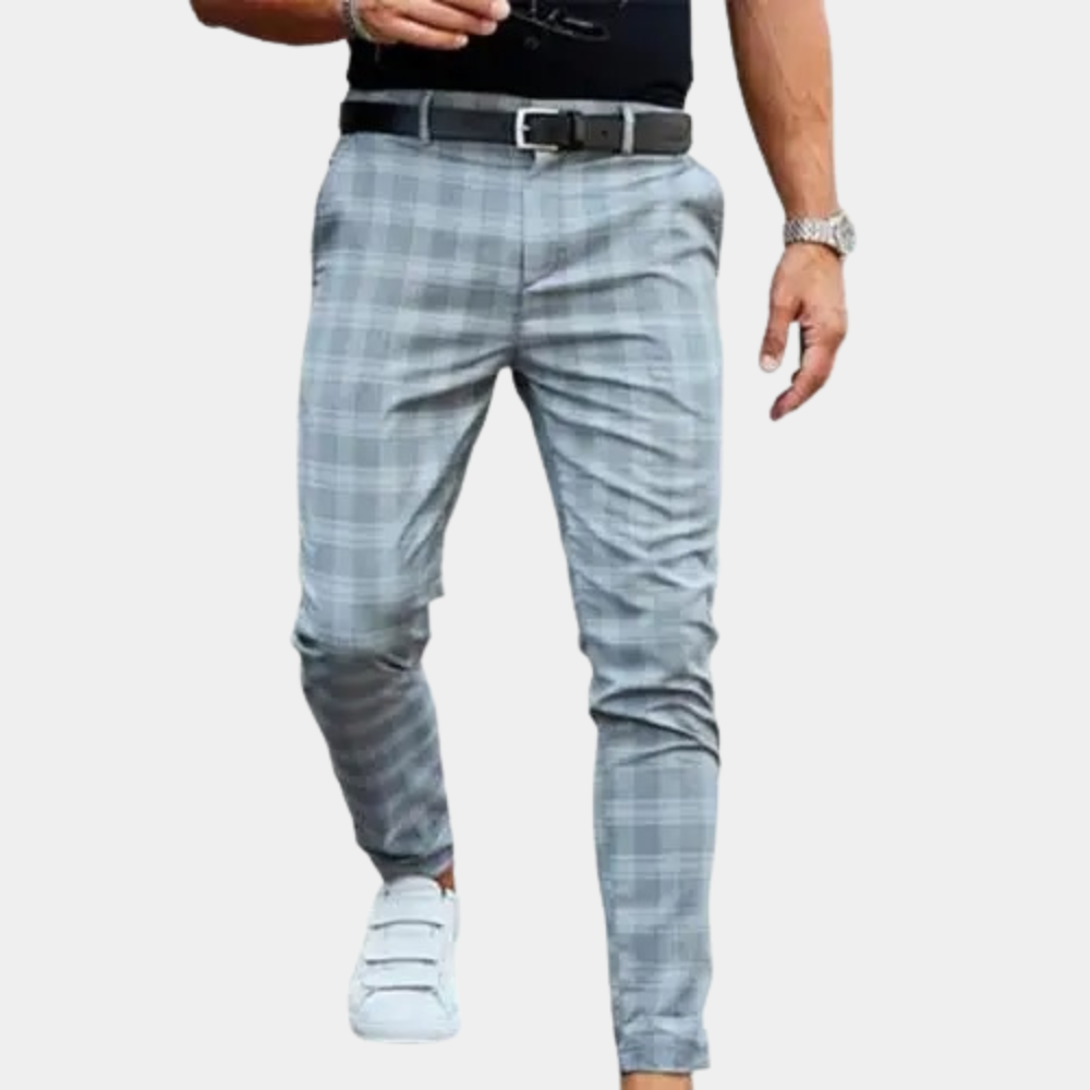 Lenn – Heren Geruite Broek Slim Fit Comfortabel Stijlvol