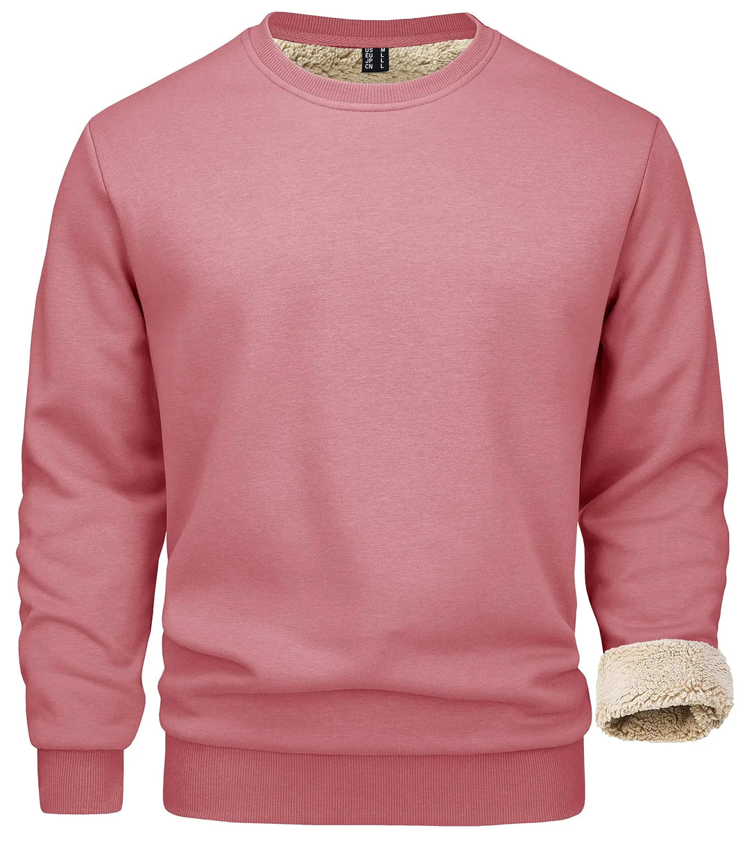 Heren Trui Winter – Warme Gevoerde Trui Heren Ronde Hals Regular Fit Casual