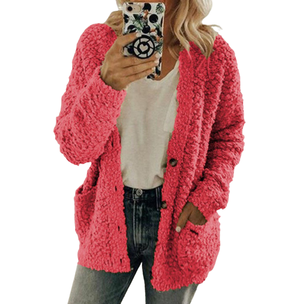 Liva – Dames Fleece Jack Warm Zacht Casual Comfort