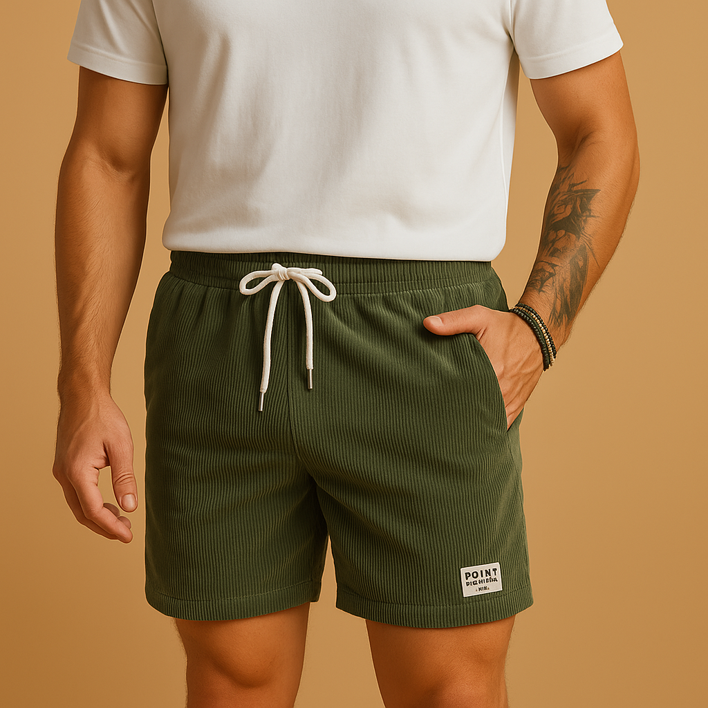 Sven short heren – casual short met gestructureerde stof en ontspannen pasvorm