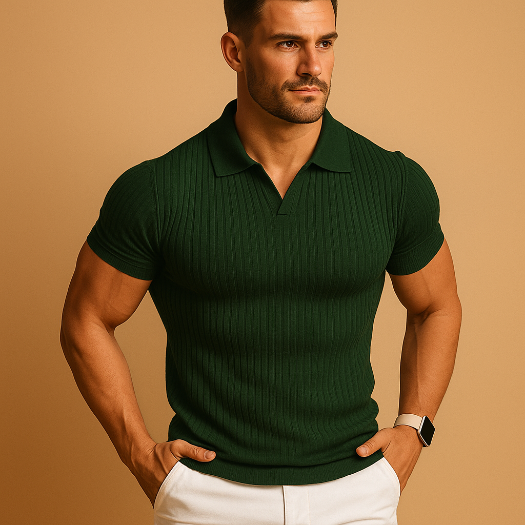 Jules polo heren – modern poloshirt met reverskraag en luxe afwerking
