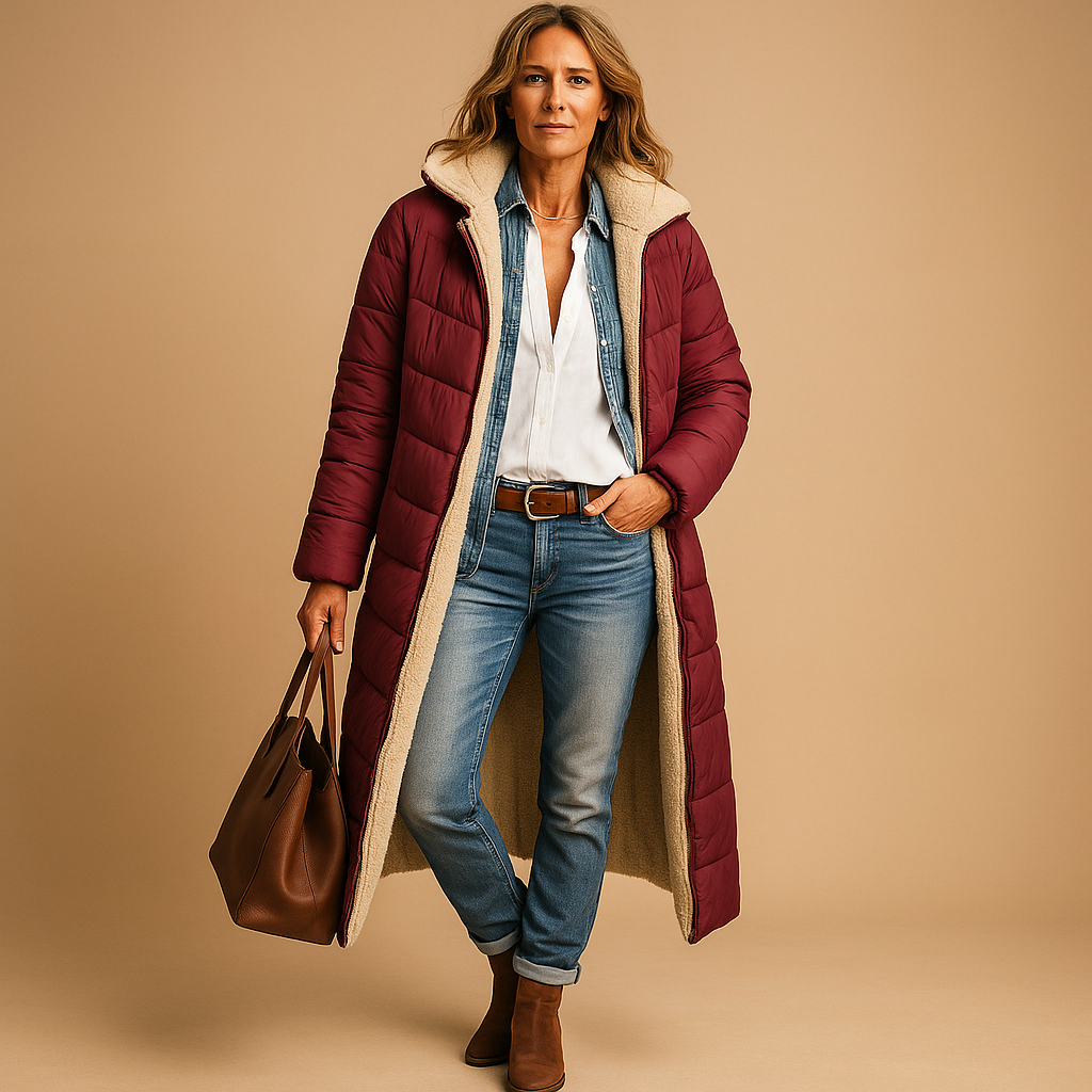 Vera Lange Winterjas – Elegantie en warmte in één stijlvolle jas