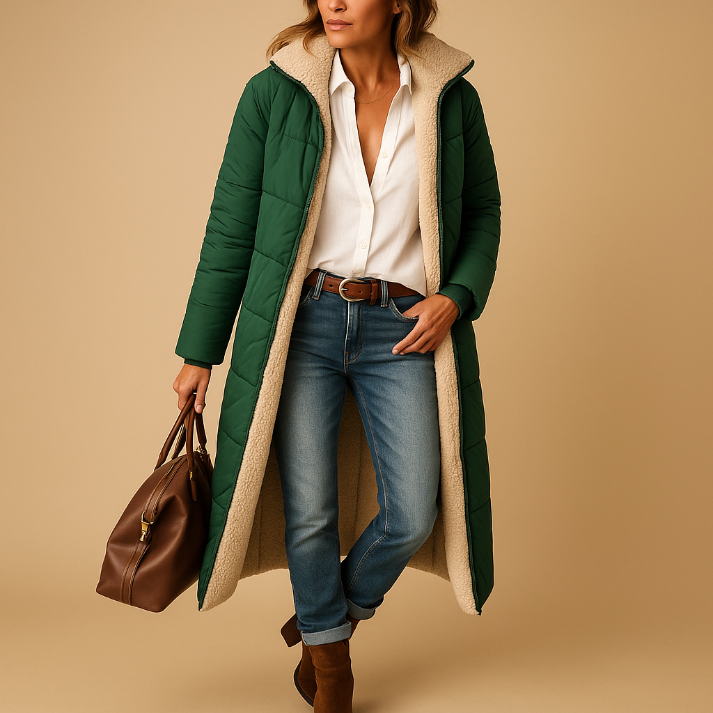 Vera Lange Winterjas – Elegantie en warmte in één stijlvolle jas