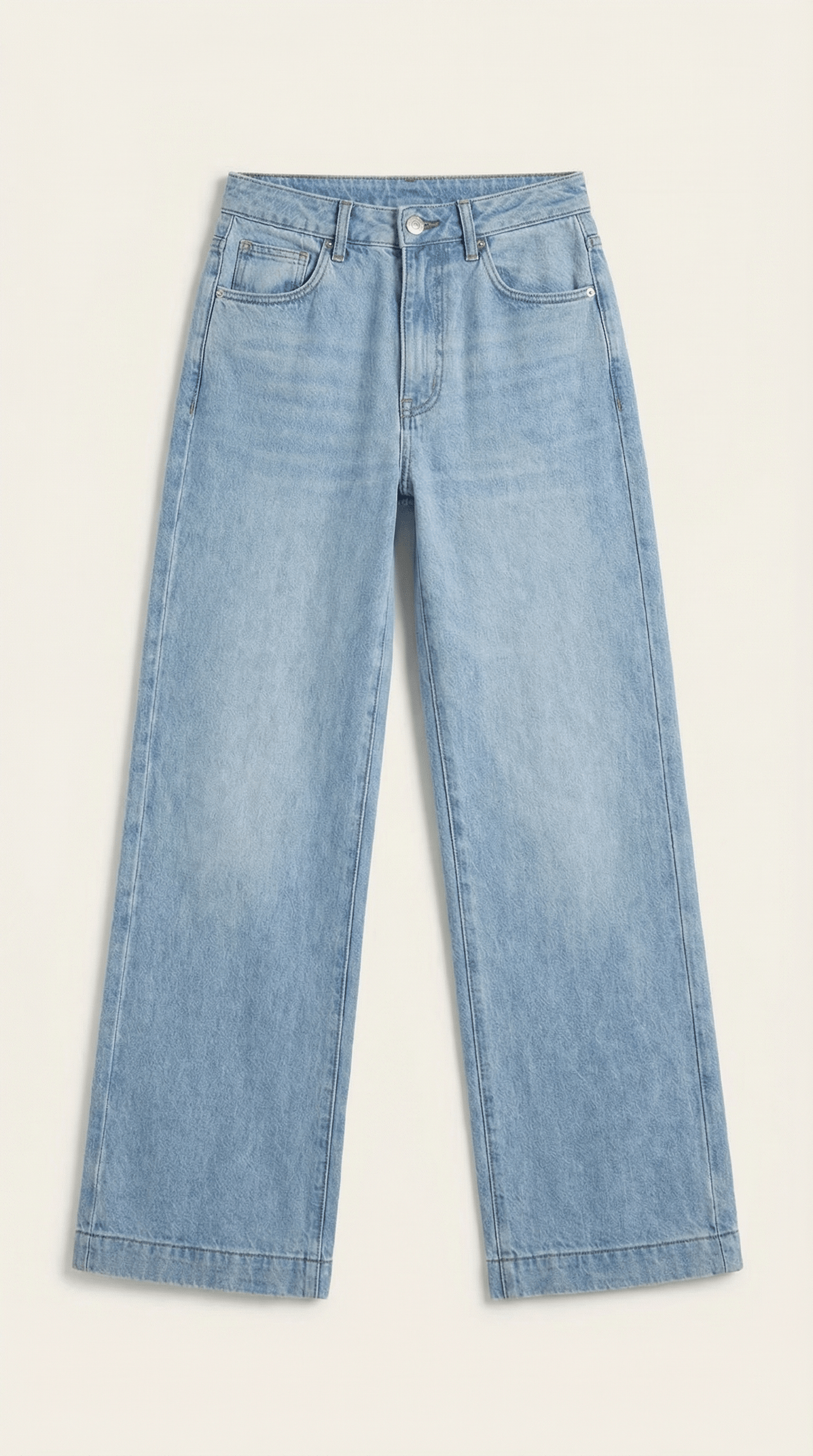 Dames Wide Leg Jeans – Hoge Taille Denim