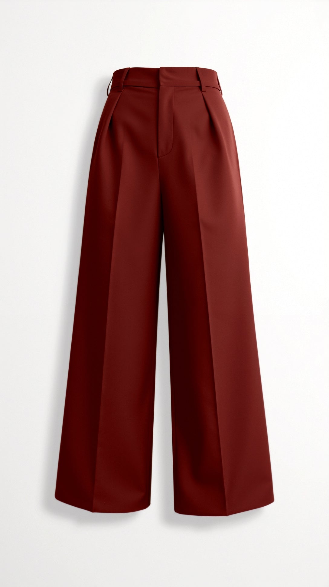 Dames Wide-Leg Pantalon – Hoge Taille Met Plooien en Zijzakken