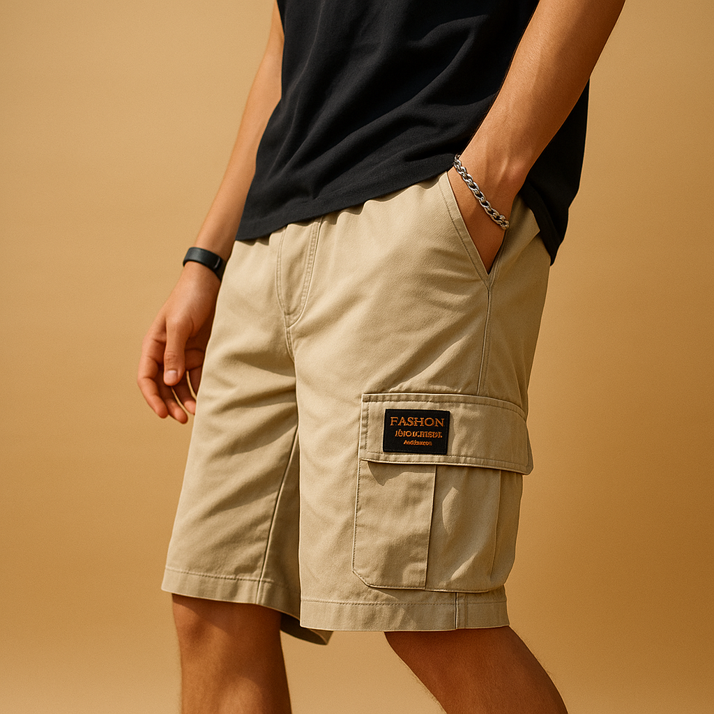 Dylan cargo short heren – functionele short met sneldrogend materiaal en ruime zakken