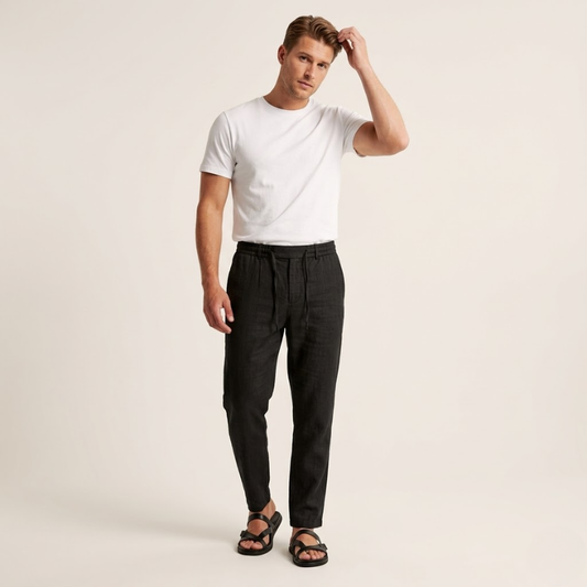 Bram – Linnen Broek Heren Zomer Slim Fit Broek Heren Chino Heren Luchtig