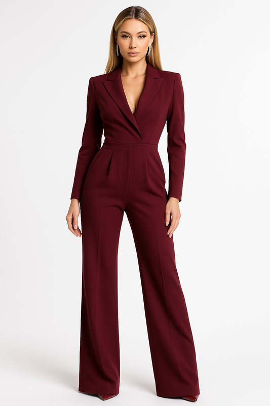 Dames Jumpsuit met Diepe V-hals | Elegante pasvorm met moderne uitstraling