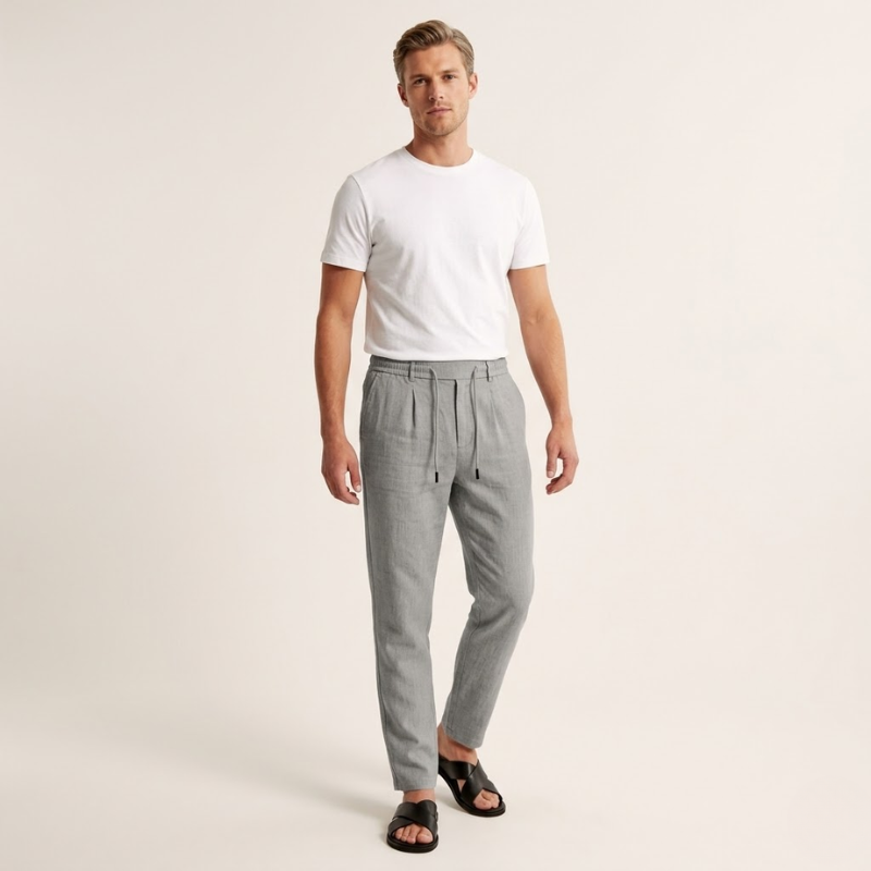 Bram – Linnen Broek Heren Zomer Slim Fit Broek Heren Chino Heren Luchtig