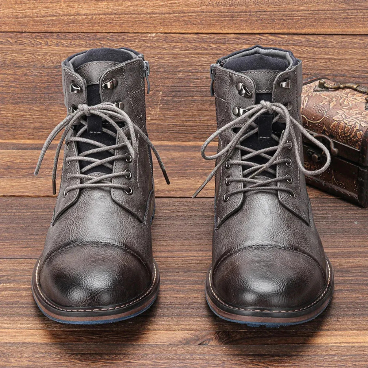 Gravon – Heren Enkelboots Vintage Look en Weerbestendig Design
