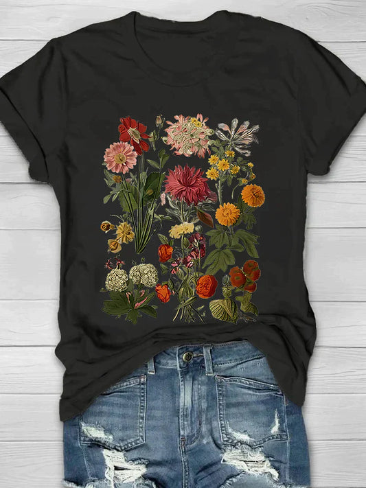 Dames T-Shirt Met Bloemen – Comfortabel & Elegant