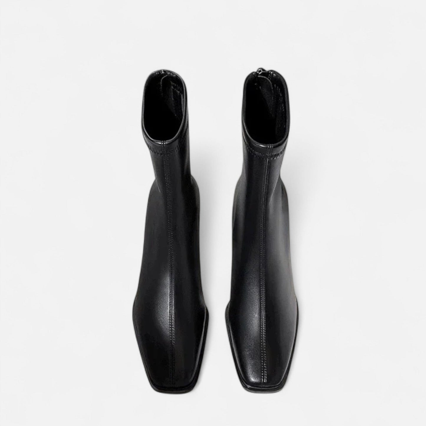 Dames Enkellaarsjes Winter – Vintage Square Toe Laarsjes Dikke Hak Warm Comfort