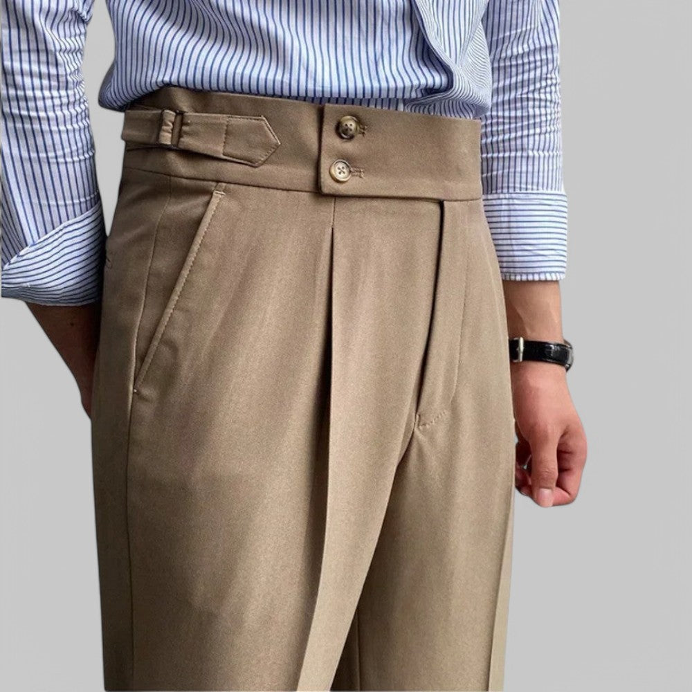 Ellroy – Heren High-Waist Pantalon met Klassieke Snit