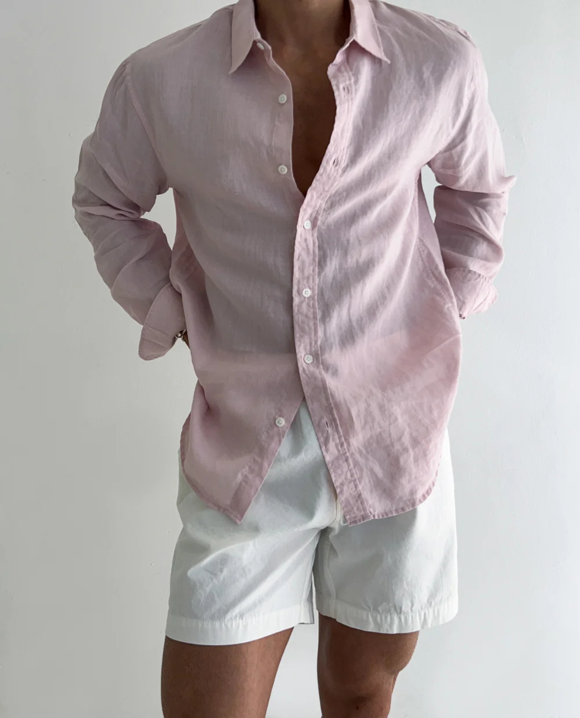 Heren Linnen Overhemd Lange Mouw Casual Relaxed Fit