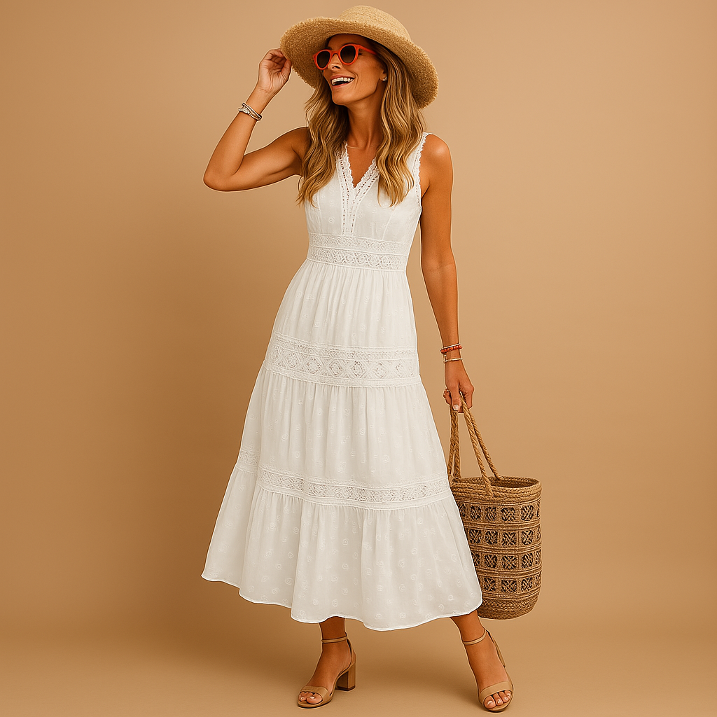 Noa jurk dames – boho zomerjurk met luchtige pasvorm en Ibiza flair