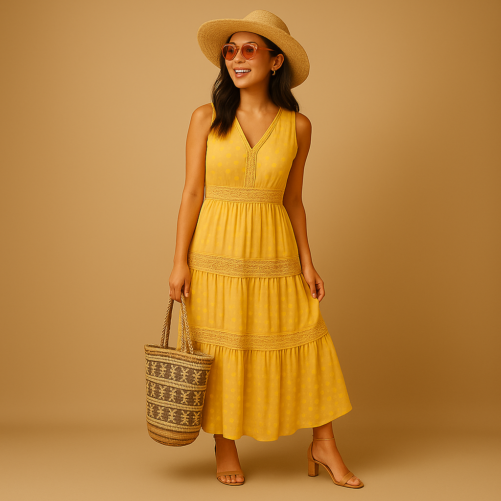 Noa jurk dames – boho zomerjurk met luchtige pasvorm en Ibiza flair