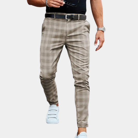 Lenn – Heren Geruite Broek Slim Fit Comfortabel Stijlvol