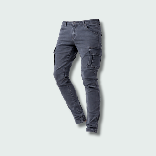 Heren Cargo Jeans Slim Fit Spijkerbroek Heren Broek Casual