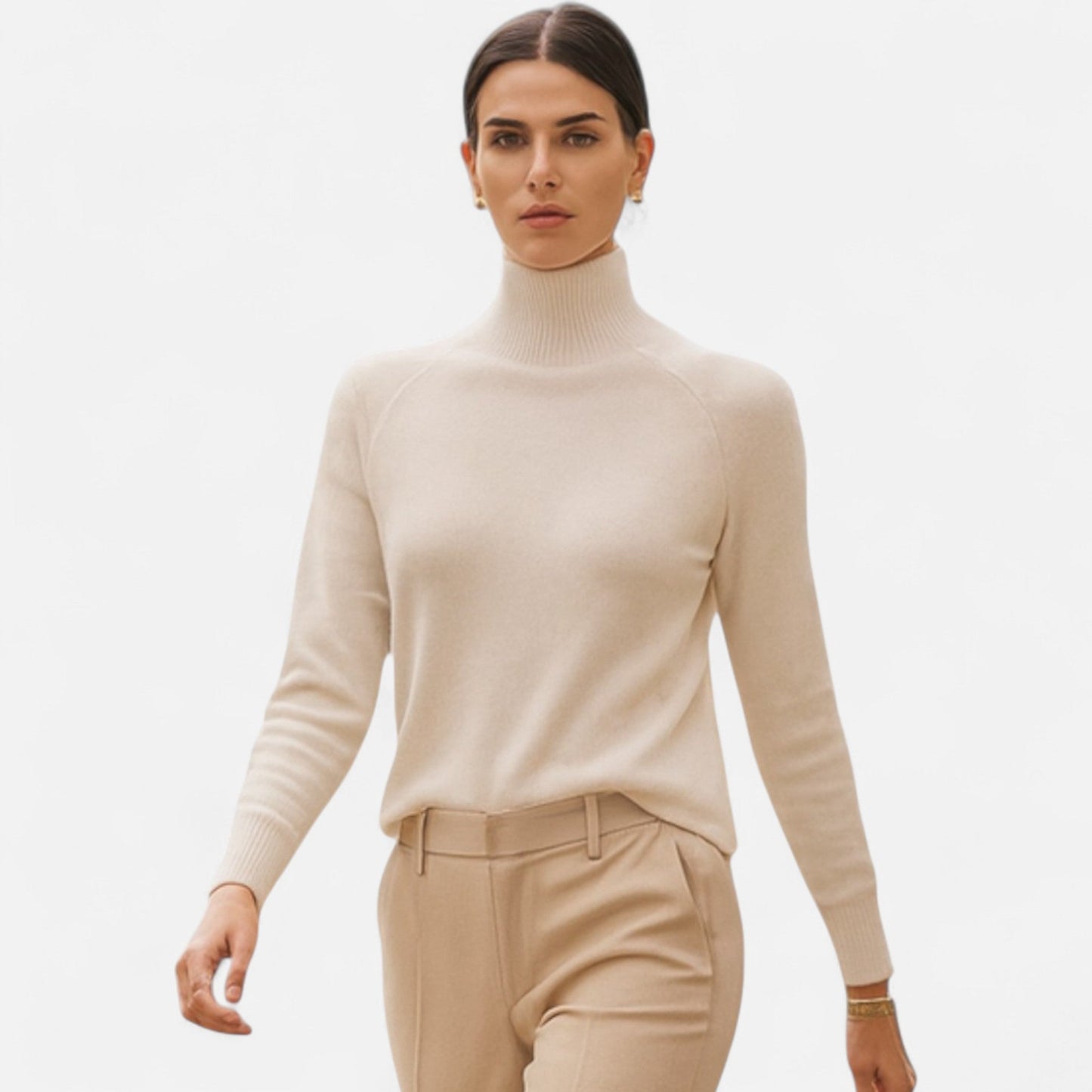 Dames Mock Neck Trui – Warm Elegant Winter