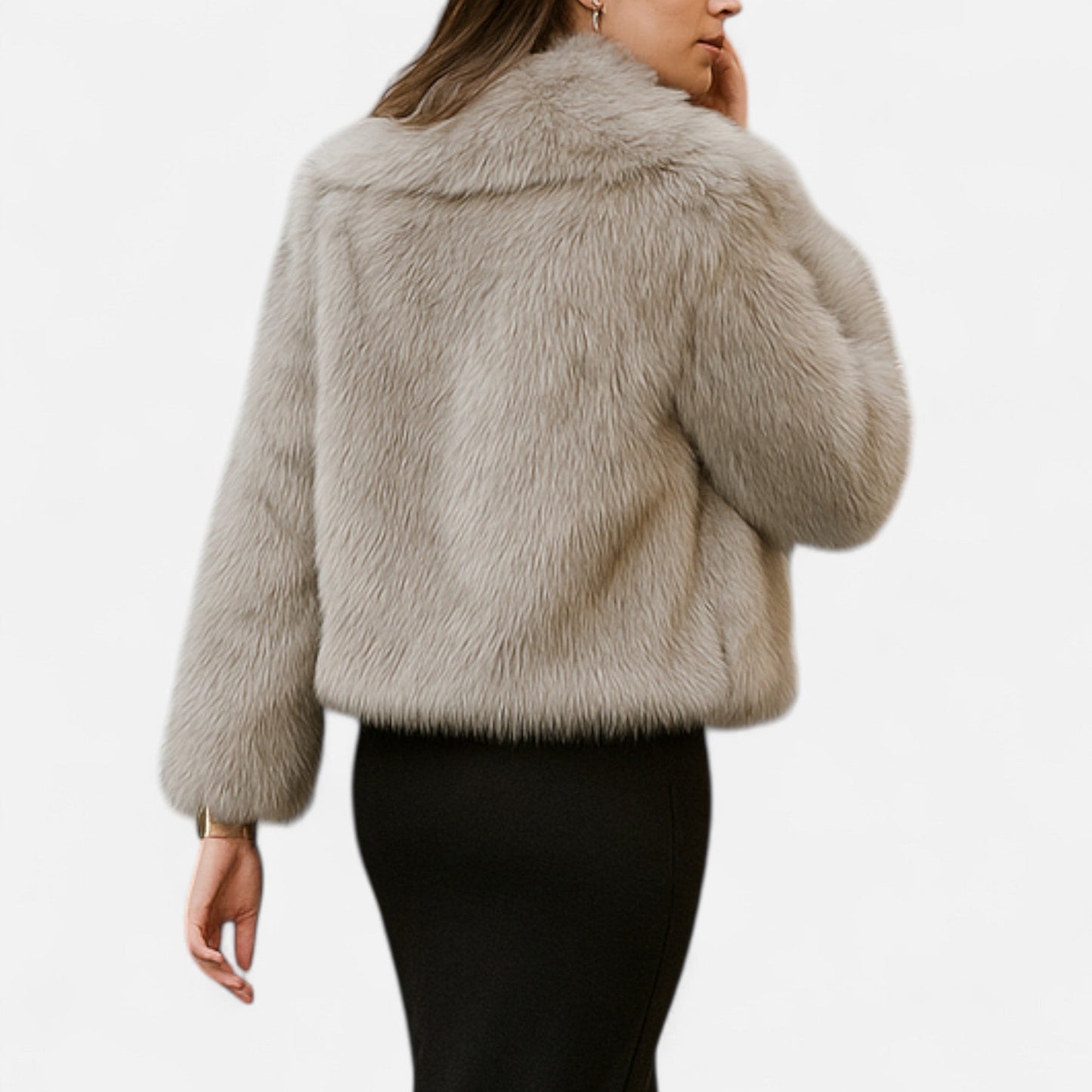 Dames Winterjas Elegant – Warme Fluffy Mantel