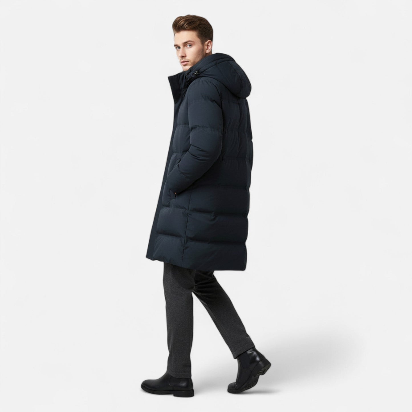 Heren Winter Parka – Warme Lange Jas Heren Winter Waterafstotend Winddicht