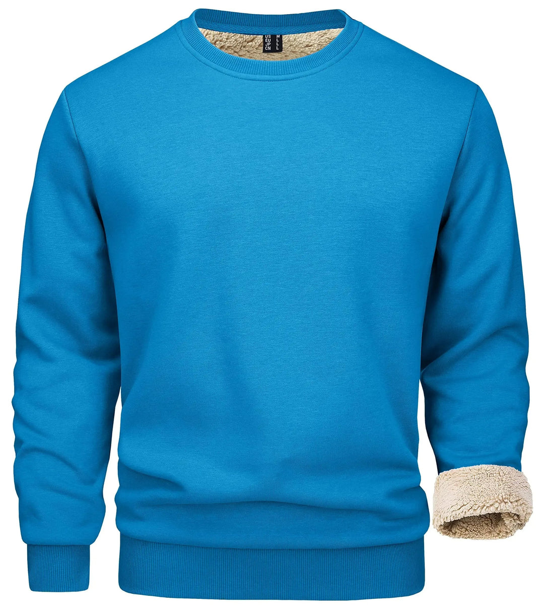 Heren Trui Winter – Warme Gevoerde Trui Heren Ronde Hals Regular Fit Casual
