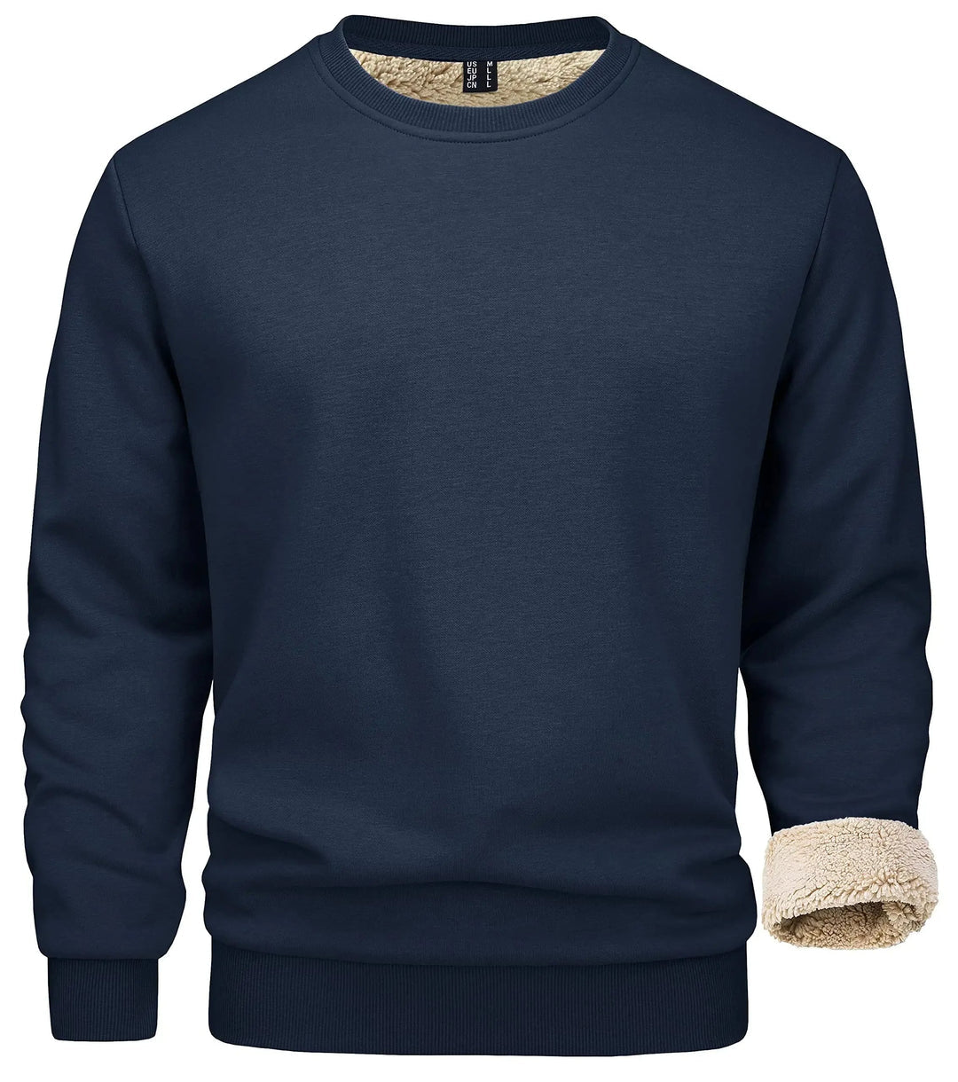 Heren Trui Winter – Warme Gevoerde Trui Heren Ronde Hals Regular Fit Casual