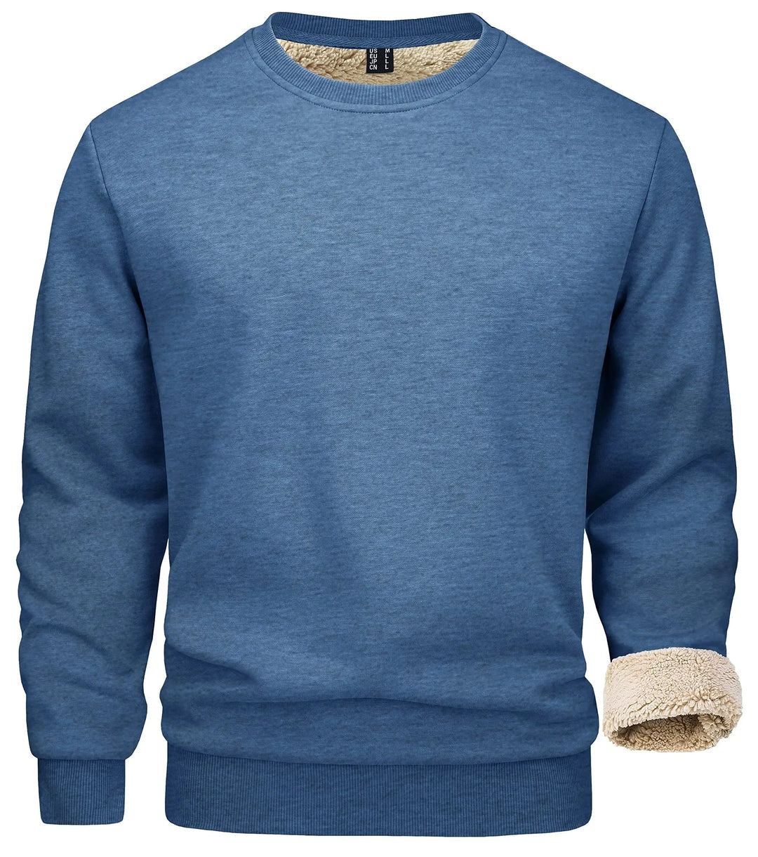 Heren Trui Winter – Warme Gevoerde Trui Heren Ronde Hals Regular Fit Casual