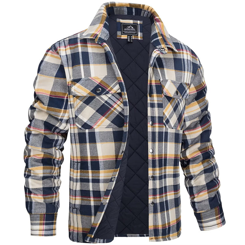 Marlow – Heren Overshirt Met Ruitpatroon en Borstzakken