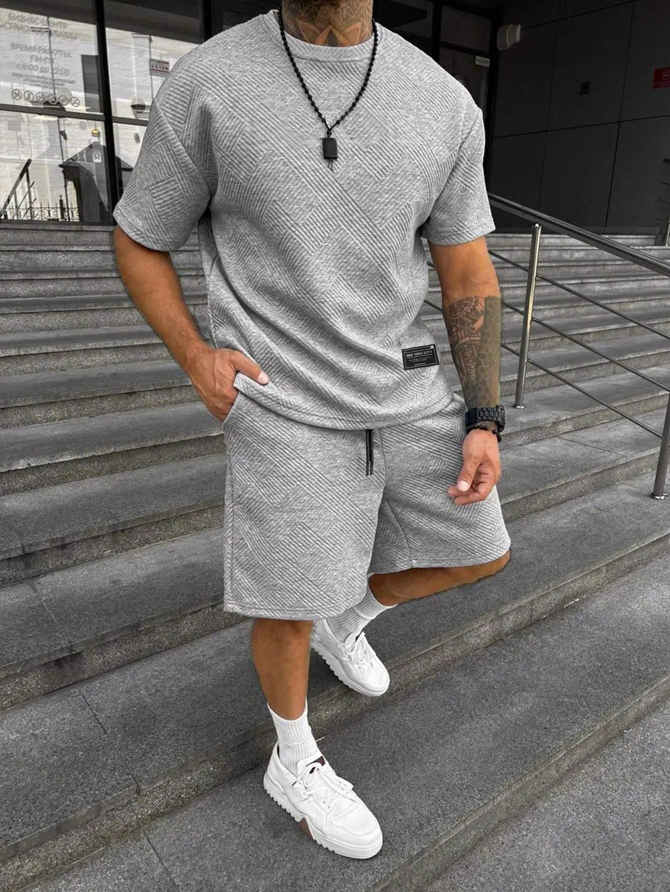 Max – Heren Zomerset Oversized T-Shirt Shorts Heren Sportieve Set Casual
