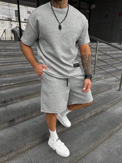 Max – Heren Zomerset Oversized T-Shirt Shorts Heren Sportieve Set Casual