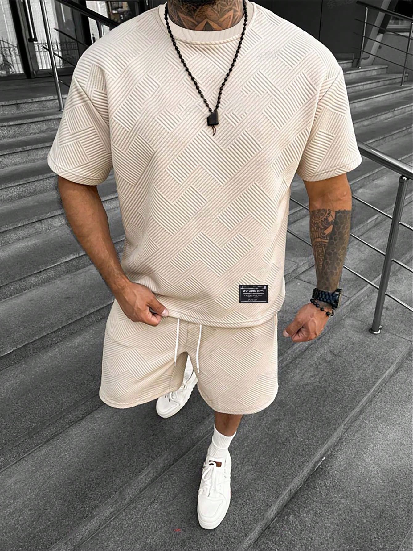 Max – Heren Zomerset Oversized T-Shirt Shorts Heren Sportieve Set Casual