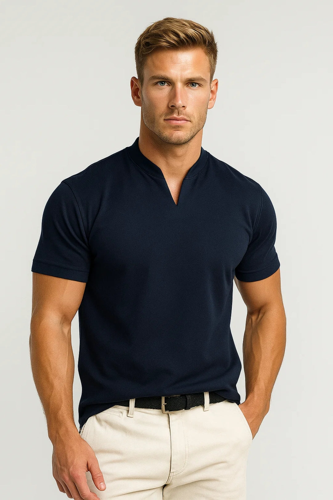 Sem – Heren Shirt Split Kraag Casual Shirt Heren Zomer Smart Casual