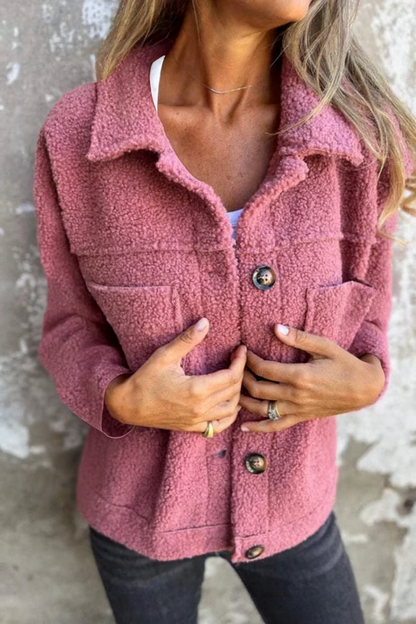 Lucenzo – Korte Dames Jas Met Revers Casual Chic Stijlvol