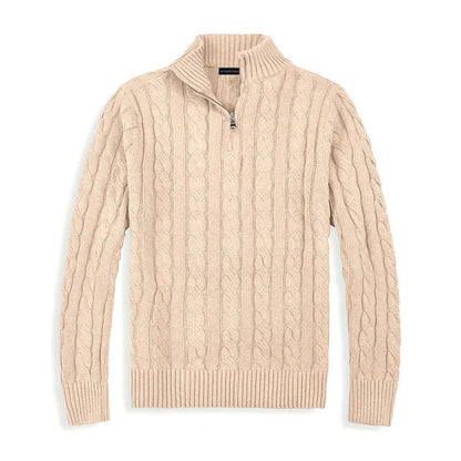 Heren Trui Met Half-Zip – Luxe Half Zip Trui Heren Hoge Kraag