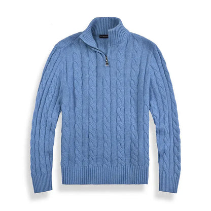 Heren Trui Met Half-Zip – Luxe Half Zip Trui Heren Hoge Kraag