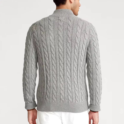 Heren Trui Met Half-Zip – Luxe Half Zip Trui Heren Hoge Kraag