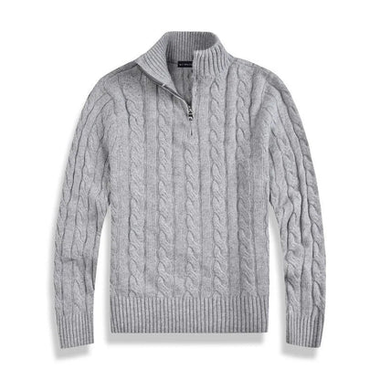 Heren Trui Met Half-Zip – Luxe Half Zip Trui Heren Hoge Kraag
