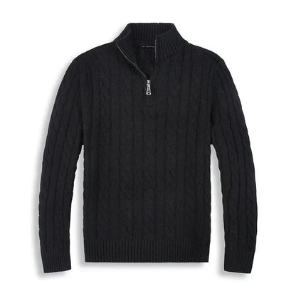 Heren Trui Met Half-Zip – Luxe Half Zip Trui Heren Hoge Kraag
