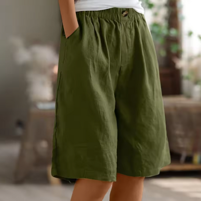 Linnen Look Bermudashort - Luchtig en Comfortabel