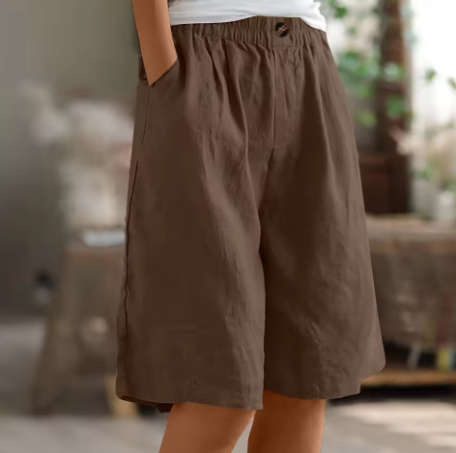 Linnen Look Bermudashort - Luchtig en Comfortabel