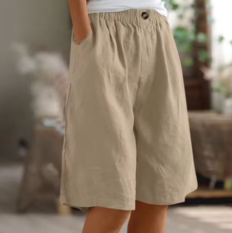 Linnen Look Bermudashort - Luchtig en Comfortabel