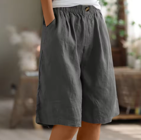Linnen Look Bermudashort - Luchtig en Comfortabel