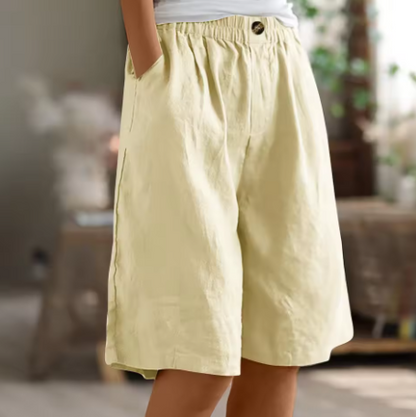 Linnen Look Bermudashort - Luchtig en Comfortabel