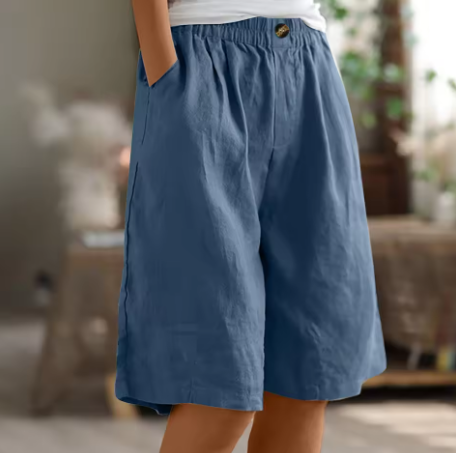Linnen Look Bermudashort - Luchtig en Comfortabel