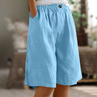 Linnen Look Bermudashort - Luchtig en Comfortabel