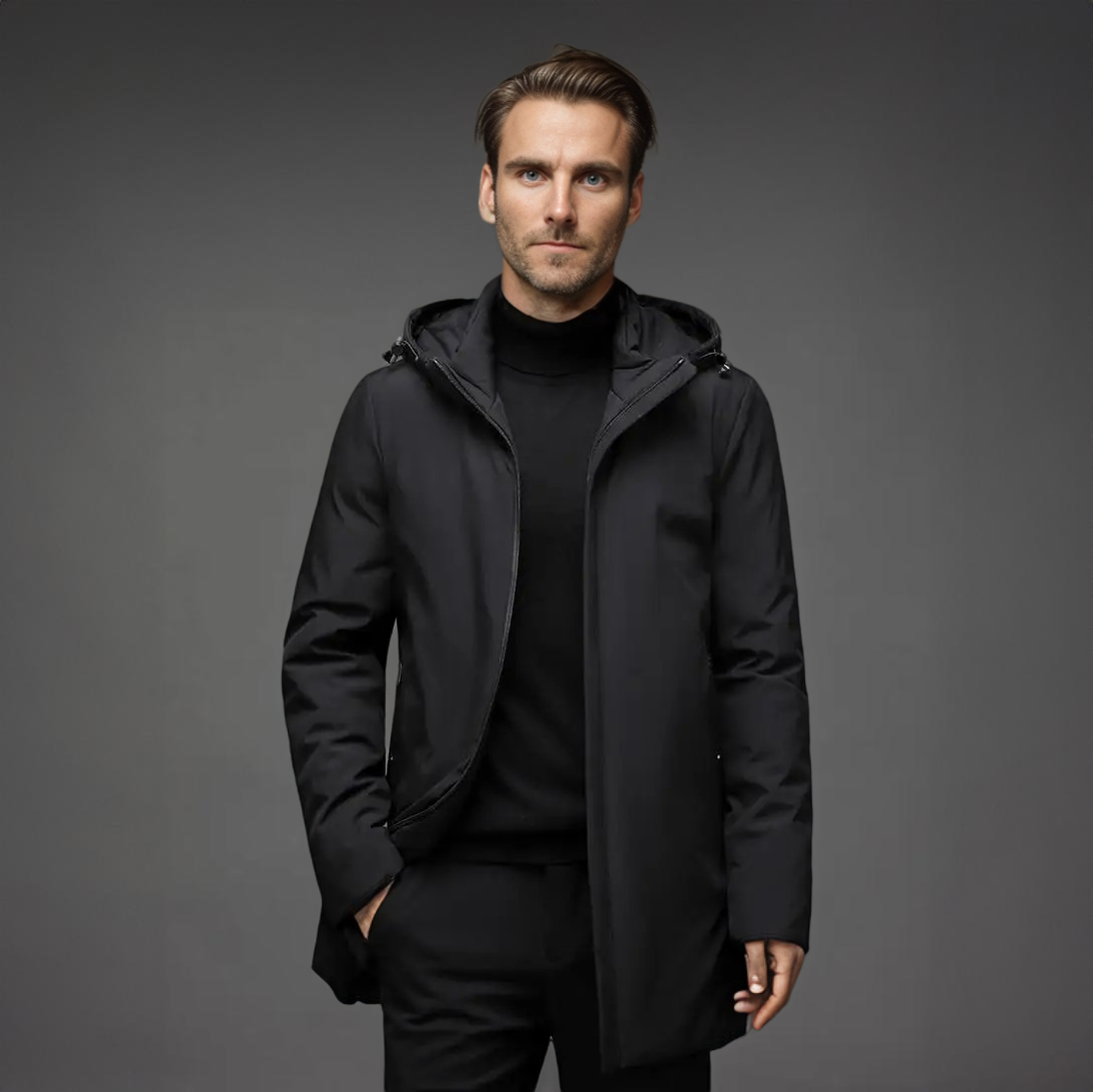 Heren Winterjas Parka – Warm Waterdicht Met Capuchon